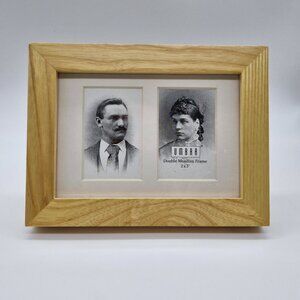 NWOT - Vintage Umbra "Double Museum" Wood Picture Frame - Natural Finish